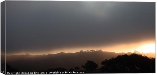 Misty Sunrise from Aires Canvas Print by Roz Collins