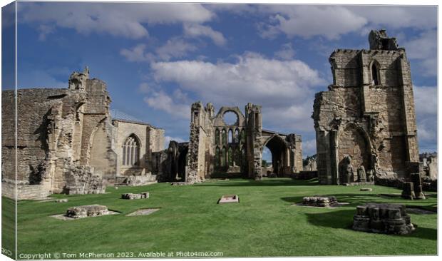 Majestic ruins of Elgin Cathedral Canvas Print by Tom McPherson