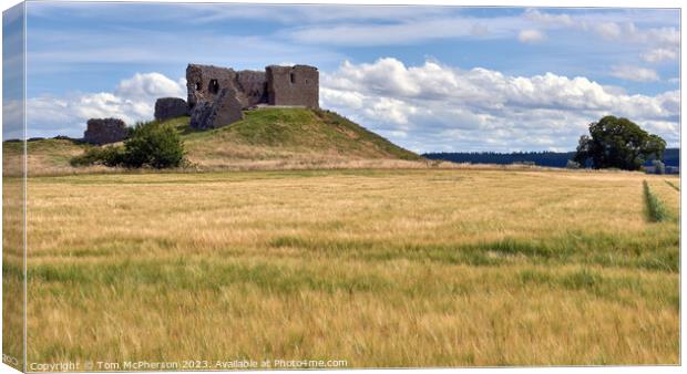 The Enigmatic Duffus Castle Canvas Print by Tom McPherson