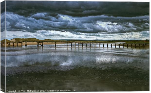 Old Bridge at Lossiemouth Canvas Print by Tom McPherson