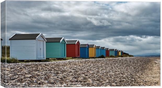 Findhorn Coloured Beach Huts Canvas Print by Tom McPherson