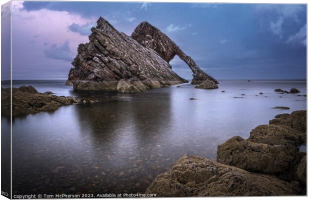 The Rugged Majesty of Bow Fiddle Rock Canvas Print by Tom McPherson