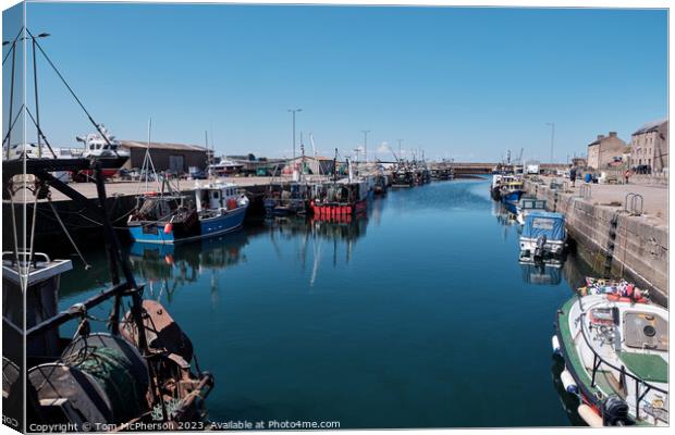 Burghead Harbour View  Canvas Print by Tom McPherson