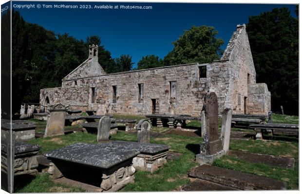 Ancient Scottish Church Ruins Canvas Print by Tom McPherson