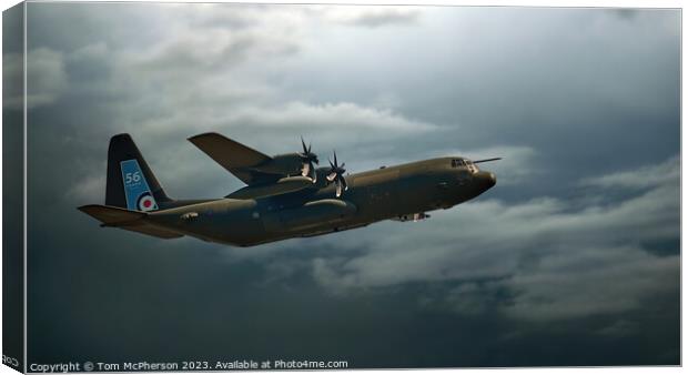 Mighty Hercules in Flight Canvas Print by Tom McPherson