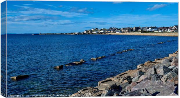 Serenity at Burghead Bay Canvas Print by Tom McPherson