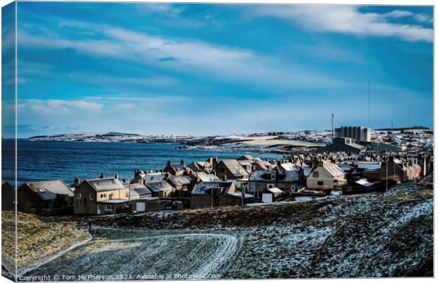 A wintry Burghead Canvas Print by Tom McPherson