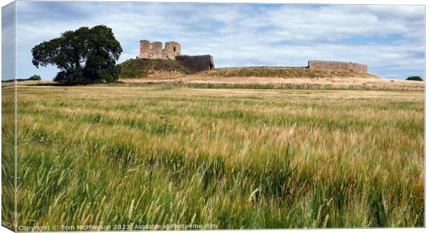 Enchanting Sunrise over Duffus Castle Canvas Print by Tom McPherson