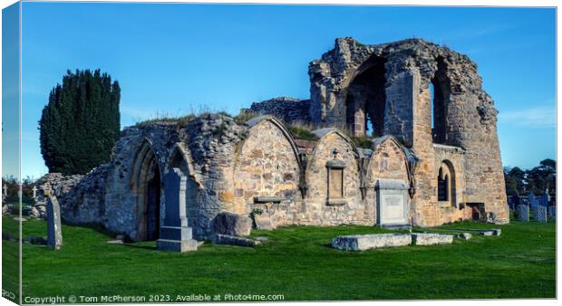 Enchanting Remnants of Kinloss Abbey Canvas Print by Tom McPherson