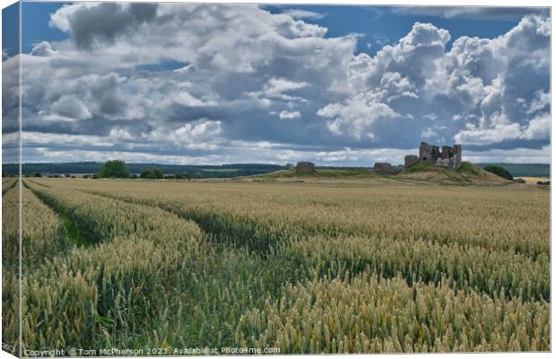 Dramatic Clouds at Duffus Castle Canvas Print by Tom McPherson
