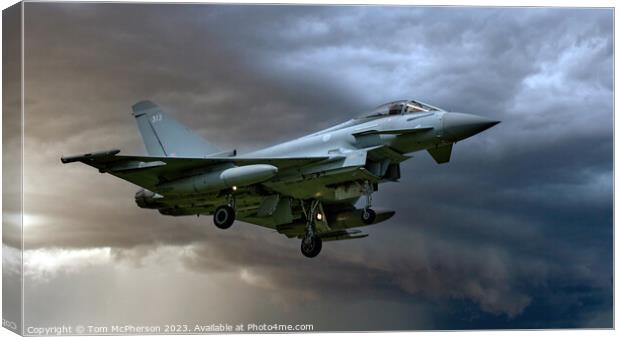 Agile Typhoon FGR.Mk 4 Dominating Moray Skies Canvas Print by Tom McPherson