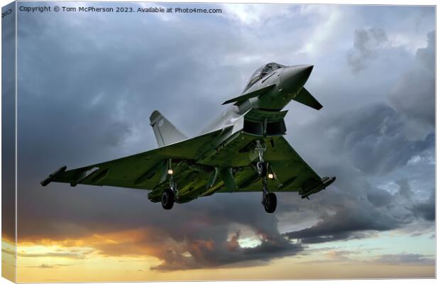 RAF Lossiemouth's Typhoon FGR.Mk 4 Unleashed Canvas Print by Tom McPherson