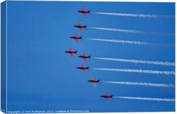 The Red Arrows' Spectacular Display Canvas Print by Tom McPherson