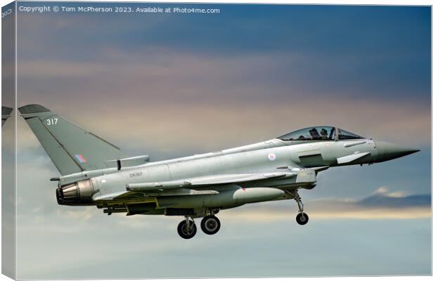 The Eurofighter Typhoon: RAF's Multifaceted Combat Canvas Print by Tom McPherson
