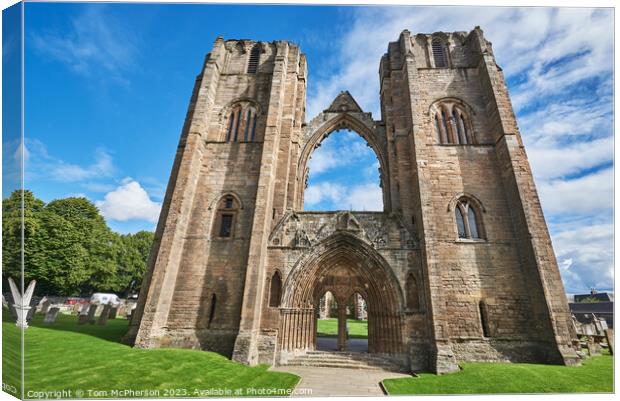 Ancient Elgin Cathedral: Scotland's Sanctified Rel Canvas Print by Tom McPherson