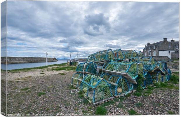 Legacy of Lossiemouth: Historic Harbour Creels Canvas Print by Tom McPherson