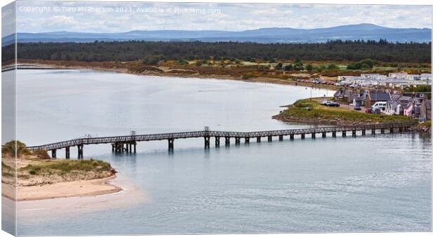 The Iconic Lossiemouth East Beach Bridge's Tale Canvas Print by Tom McPherson