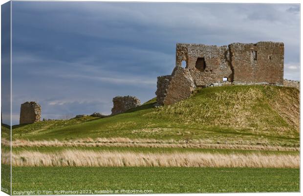 Enthralling Duffus Castle: Echoes of Time Canvas Print by Tom McPherson