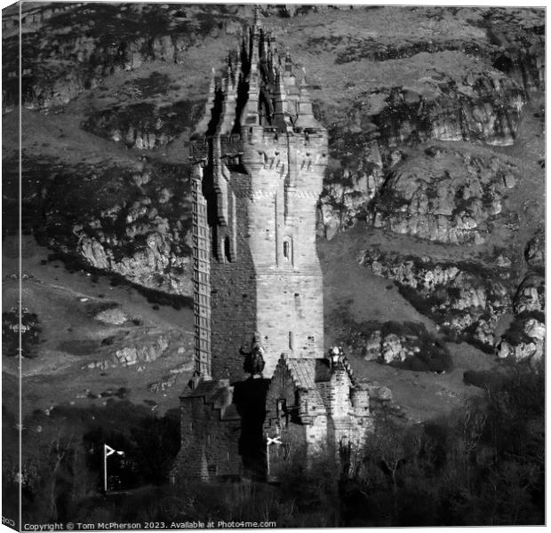 The Stirling Stature of Wallace Monument Canvas Print by Tom McPherson