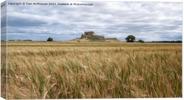 Duffus Castle amidst Golden Wheat Field Canvas Print by Tom McPherson
