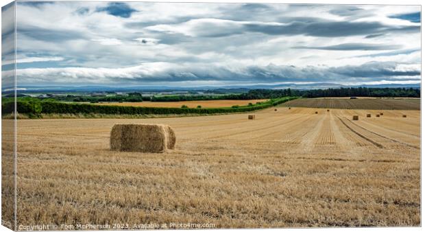 Harvest's End: A Moray Field's Story Canvas Print by Tom McPherson