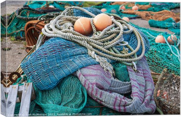 Tapestry of Textiles: A Woven Harbour Symphony Canvas Print by Tom McPherson