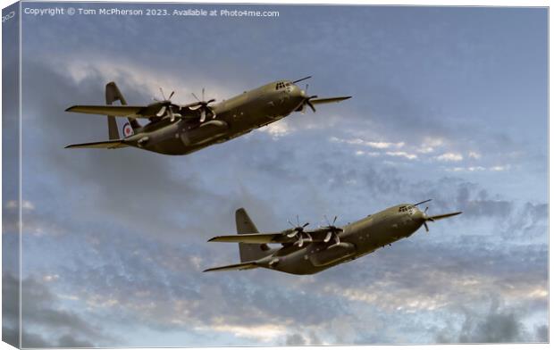Hercules' Aerial Salute: A Farewell Journey Canvas Print by Tom McPherson