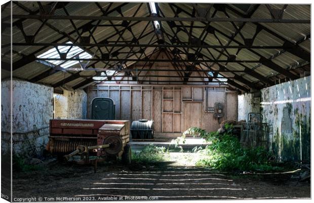 Enduring Echoes: Vintage Agricultural Relic Canvas Print by Tom McPherson