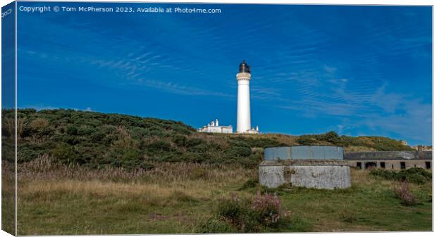 Covesea Lighthouse: Beacon on Moray's Coastline Canvas Print by Tom McPherson