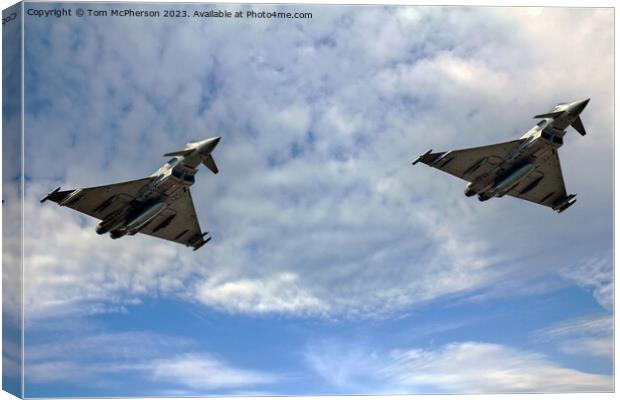 'Eurofighter EF-2000 Typhoons Unleashed' Canvas Print by Tom McPherson