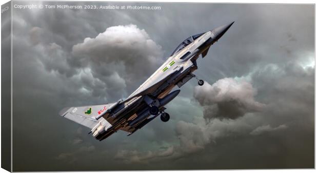 Unleashing the Power of Eurofighter EF-2000 Typhoo Canvas Print by Tom McPherson