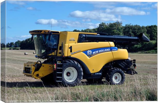 The Power of Harvest: New Holland CR980 Canvas Print by Tom McPherson