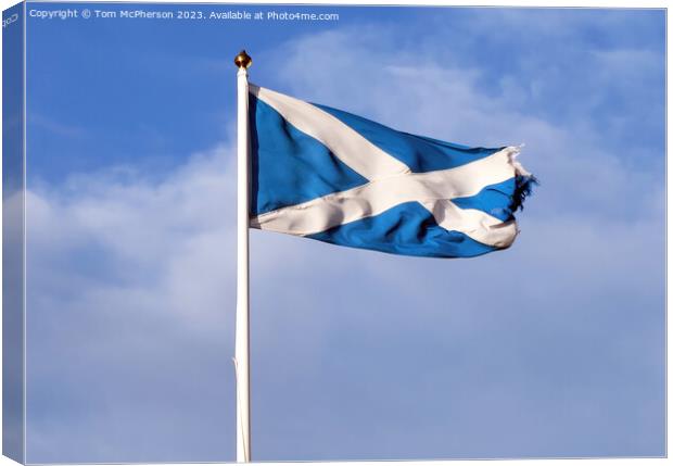 The Saltire of Scotland Canvas Print by Tom McPherson