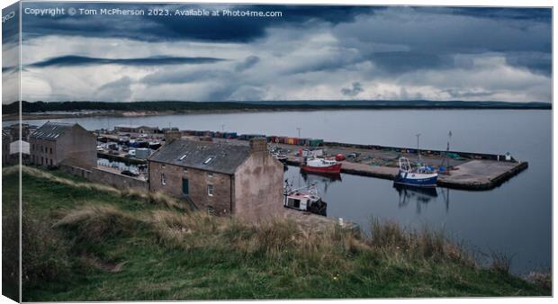 Historic Burghead harbour Canvas Print by Tom McPherson
