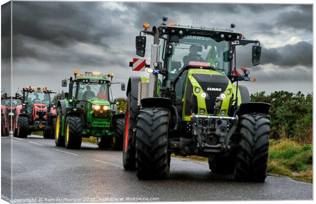 Lower Speyside Young Farmers Annual Tractor Run 20 Canvas Print by Tom McPherson