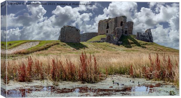 Duffus Castle and Moat Canvas Print by Tom McPherson