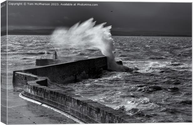 Storm at Burghead Canvas Print by Tom McPherson
