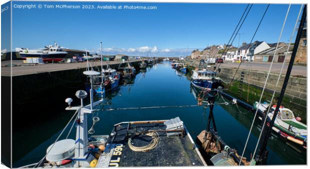 Burghead Harbour Scenic View Canvas Print by Tom McPherson