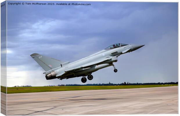 Typhoon FGR.Mk 4 RAF Lossiemouth Canvas Print by Tom McPherson