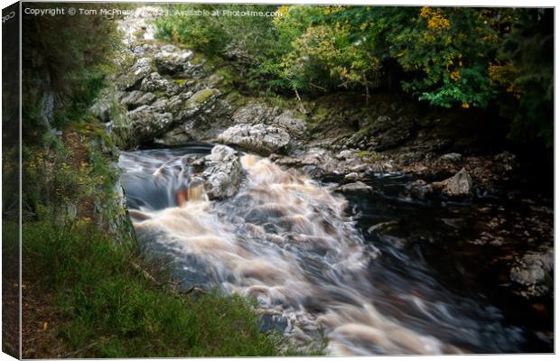 River Findhorn at Randolph's Leap Canvas Print by Tom McPherson