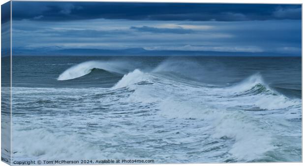 A Stormy Seascape on the Moray Firth, Scotland Canvas Print by Tom McPherson