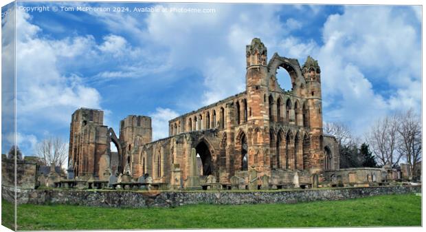 Elgin Cathedral Ruins Canvas Print by Tom McPherson