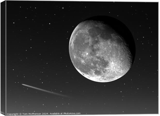 Moon and Comet Canvas Print by Tom McPherson