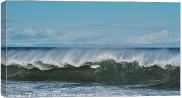 Impressive Waves at Burghead Canvas Print by Tom McPherson