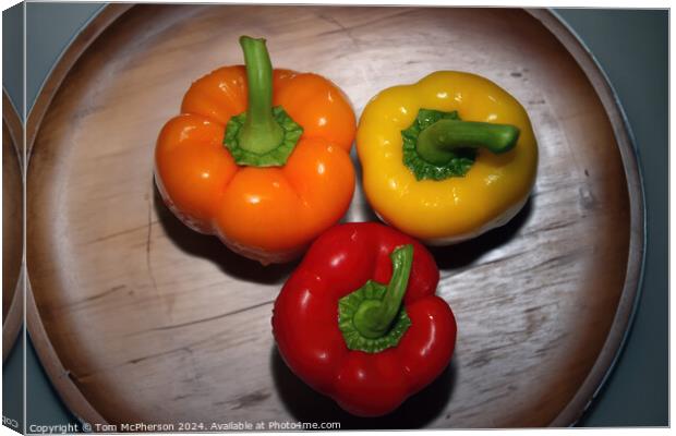 3 Peppers Canvas Print by Tom McPherson