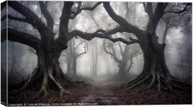 Creepy Old Woods Canvas Print by Tom McPherson