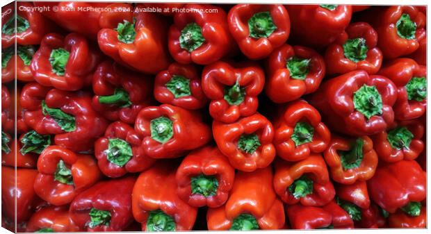Red Peppers Canvas Print by Tom McPherson