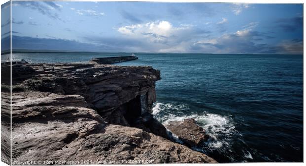Rotten Rock and North Pier Canvas Print by Tom McPherson