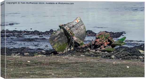 Wreck on the Lossie Canvas Print by Tom McPherson