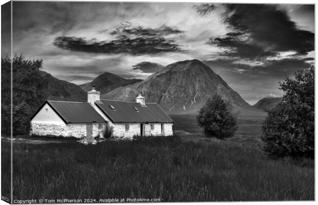 Blackrock Cottage Glencoe Canvas Print by Tom McPherson